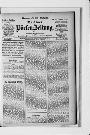 Berliner Börsen-Zeitung vom 26.10.1913