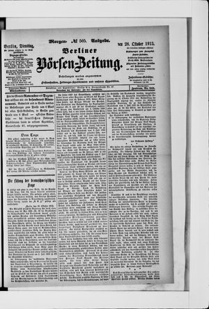 Berliner Börsen-Zeitung vom 28.10.1913