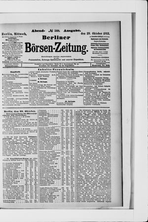 Berliner Börsen-Zeitung vom 29.10.1913