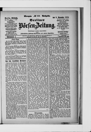 Berliner Börsen-Zeitung vom 05.11.1913