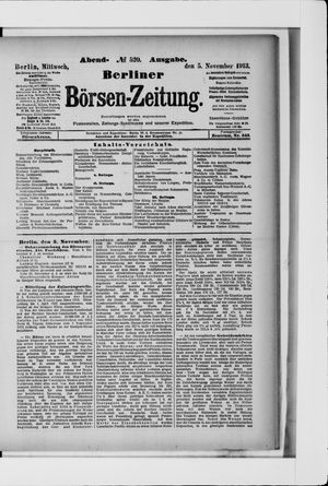Berliner Börsen-Zeitung vom 05.11.1913