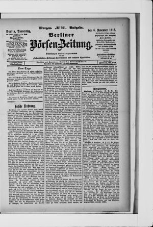 Berliner Börsen-Zeitung vom 06.11.1913
