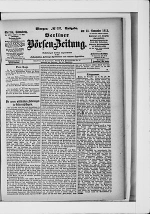 Berliner Börsen-Zeitung vom 15.11.1913