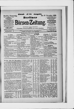 Berliner Börsen-Zeitung vom 27.11.1913