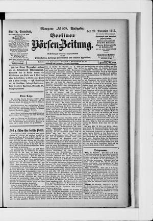 Berliner Börsen-Zeitung vom 29.11.1913