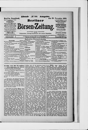 Berliner Börsen-Zeitung vom 29.11.1913