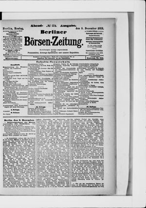 Berliner Börsen-Zeitung vom 08.12.1913