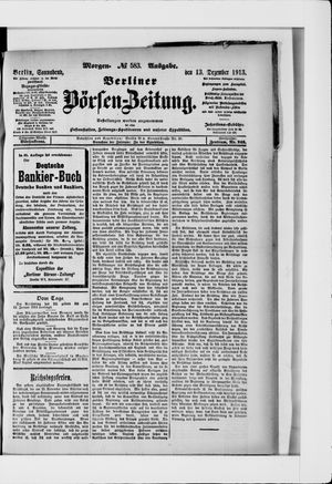 Berliner Börsen-Zeitung vom 13.12.1913