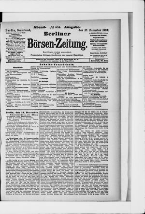 Berliner Börsen-Zeitung vom 13.12.1913