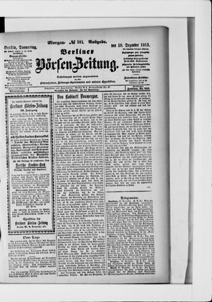 Berliner Börsen-Zeitung vom 18.12.1913