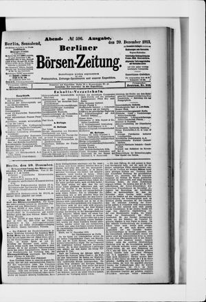 Berliner Börsen-Zeitung vom 20.12.1913