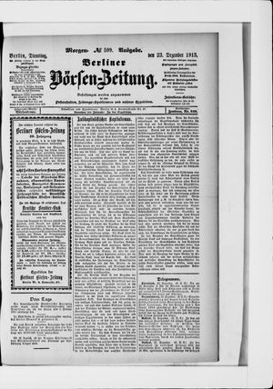 Berliner Börsen-Zeitung vom 23.12.1913