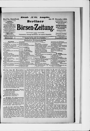 Berliner Börsen-Zeitung vom 27.12.1913