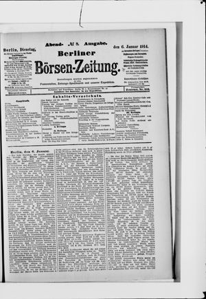 Berliner Börsen-Zeitung vom 06.01.1914