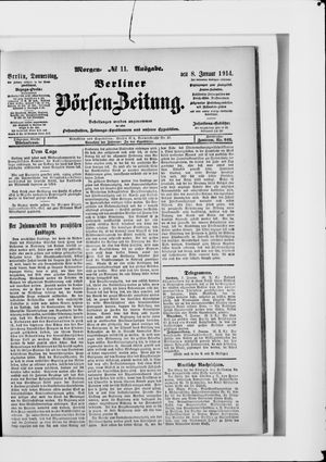 Berliner Börsen-Zeitung vom 08.01.1914