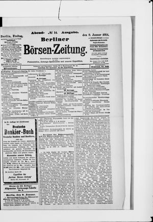 Berliner Börsen-Zeitung on Jan 9, 1914
