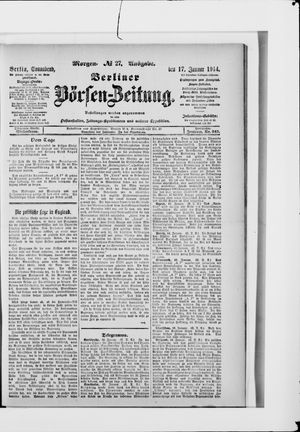 Berliner Börsen-Zeitung vom 17.01.1914