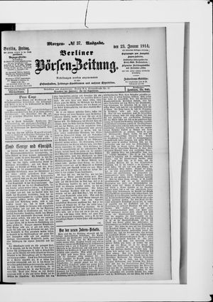 Berliner Börsen-Zeitung on Jan 23, 1914