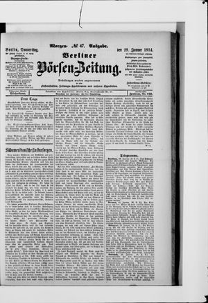 Berliner Börsen-Zeitung on Jan 29, 1914