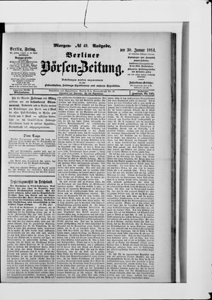 Berliner Börsen-Zeitung vom 30.01.1914