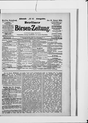 Berliner Börsen-Zeitung on Jan 31, 1914