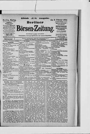 Berliner Börsen-Zeitung on Feb 9, 1914