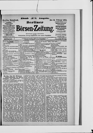 Berliner Börsen-Zeitung vom 14.02.1914