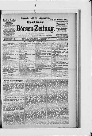 Berliner Börsen-Zeitung vom 23.02.1914