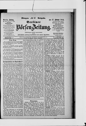 Berliner Börsen-Zeitung vom 27.02.1914