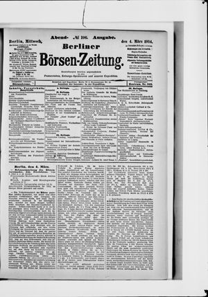 Berliner Börsen-Zeitung vom 04.03.1914