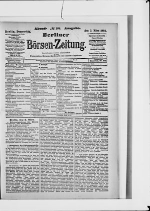 Berliner Börsen-Zeitung on Mar 5, 1914