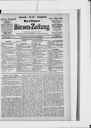 Berliner Börsen-Zeitung vom 07.03.1914