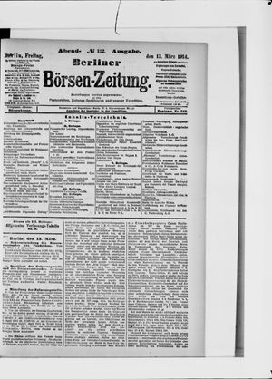 Berliner Börsen-Zeitung vom 13.03.1914