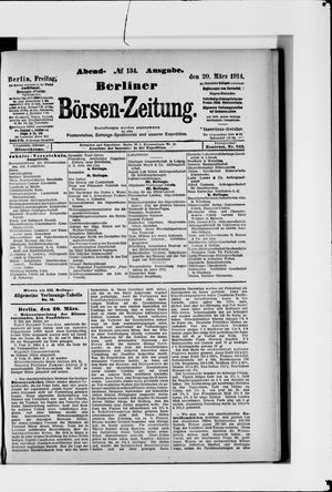 Berliner Börsen-Zeitung vom 20.03.1914