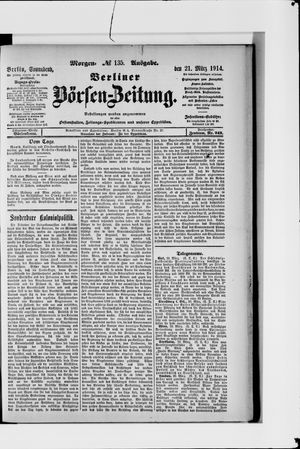 Berliner Börsen-Zeitung vom 21.03.1914