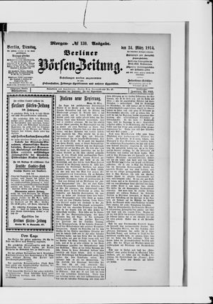 Berliner Börsen-Zeitung vom 24.03.1914