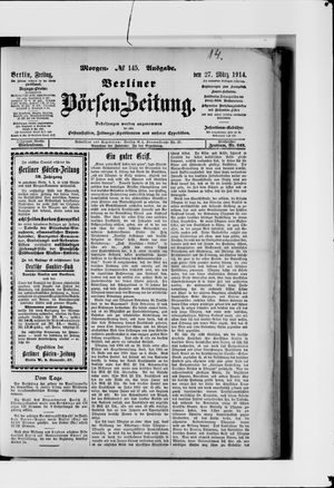 Berliner Börsen-Zeitung vom 27.03.1914