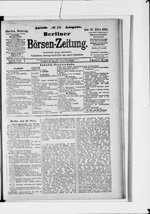 Berliner Börsen-Zeitung on Mar 31, 1914