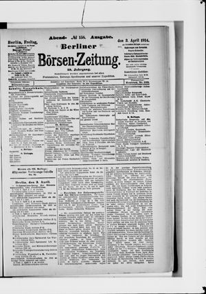 Berliner Börsen-Zeitung vom 03.04.1914