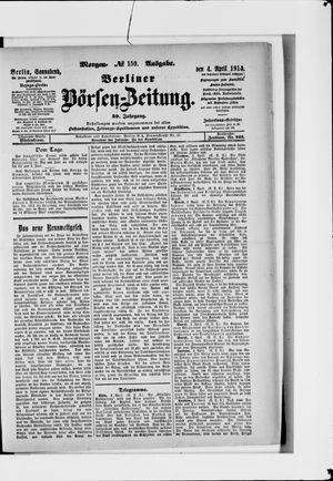 Berliner Börsen-Zeitung on Apr 4, 1914