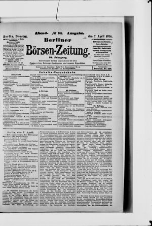 Berliner Börsen-Zeitung vom 07.04.1914