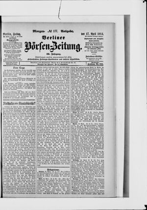 Berliner Börsen-Zeitung vom 17.04.1914
