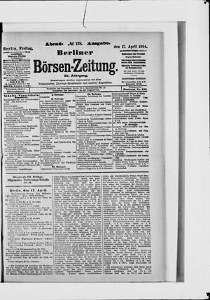 Berliner Börsen-Zeitung vom 17.04.1914