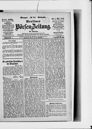 Berliner Börsen-Zeitung vom 01.05.1914