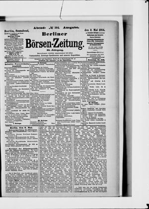 Berliner Börsen-Zeitung vom 02.05.1914