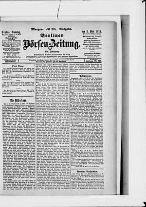 Berliner Börsen-Zeitung vom 03.05.1914