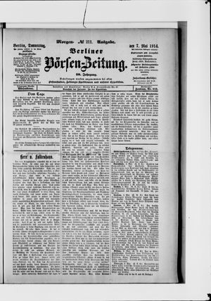 Berliner Börsen-Zeitung on May 7, 1914