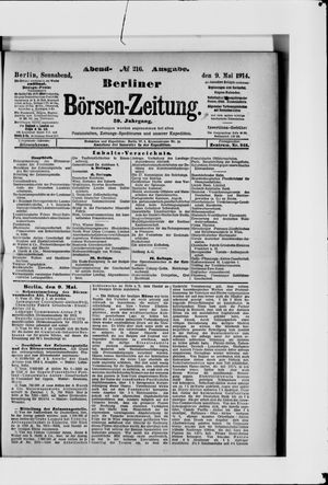 Berliner Börsen-Zeitung on May 9, 1914