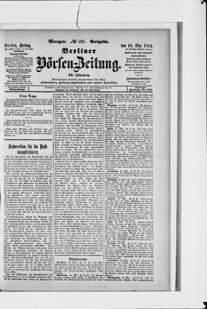 Berliner Börsen-Zeitung on May 15, 1914