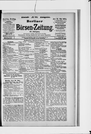 Berliner Börsen-Zeitung vom 15.05.1914
